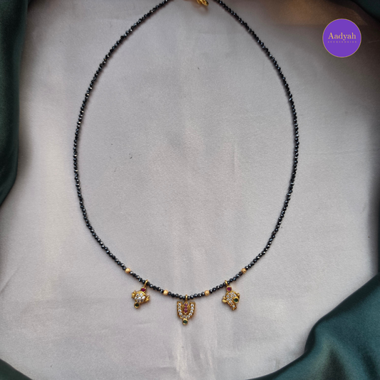 Shanku Namam Chakram Black Diamond Mangalsutra