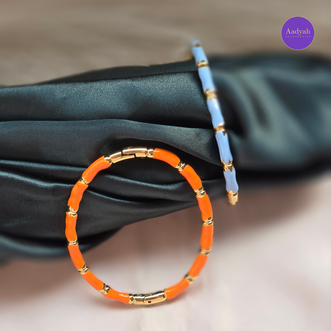 Anti-Tarnish Bamboo Bangle - Openable