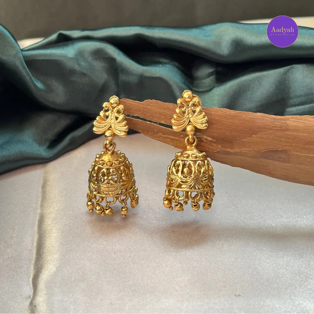 Budgets Peacock Matt Necklace Set - Gold