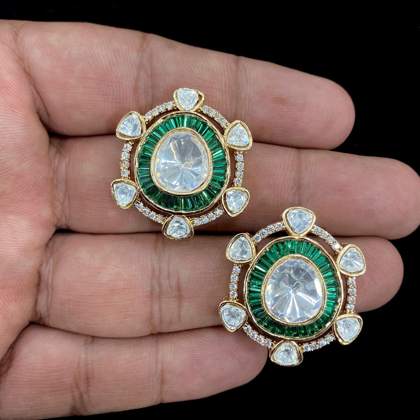 Pachi Kundan,Kundan Stud,Stud,Diamond Stud,Stud style