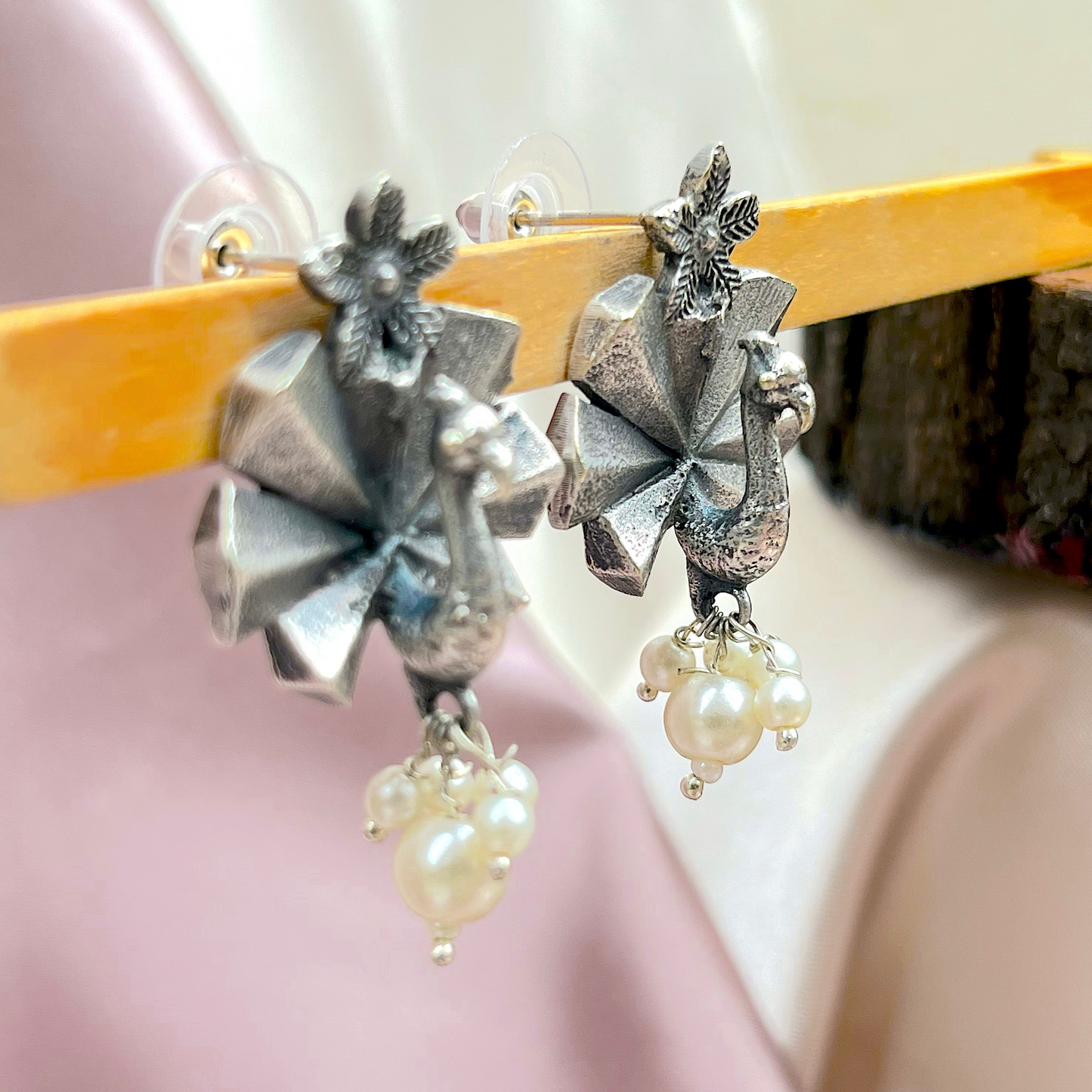3D Peacock Earrings