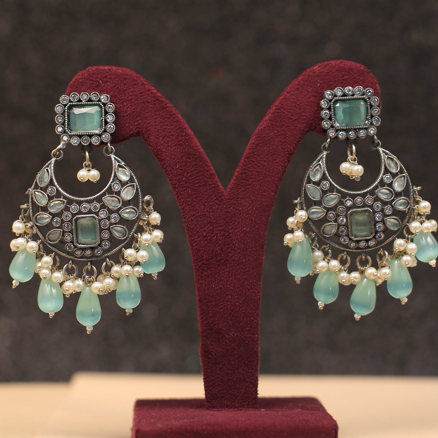 Earrings,Kundan Earrings,Kundan Lookalike,Chandbali Earrings