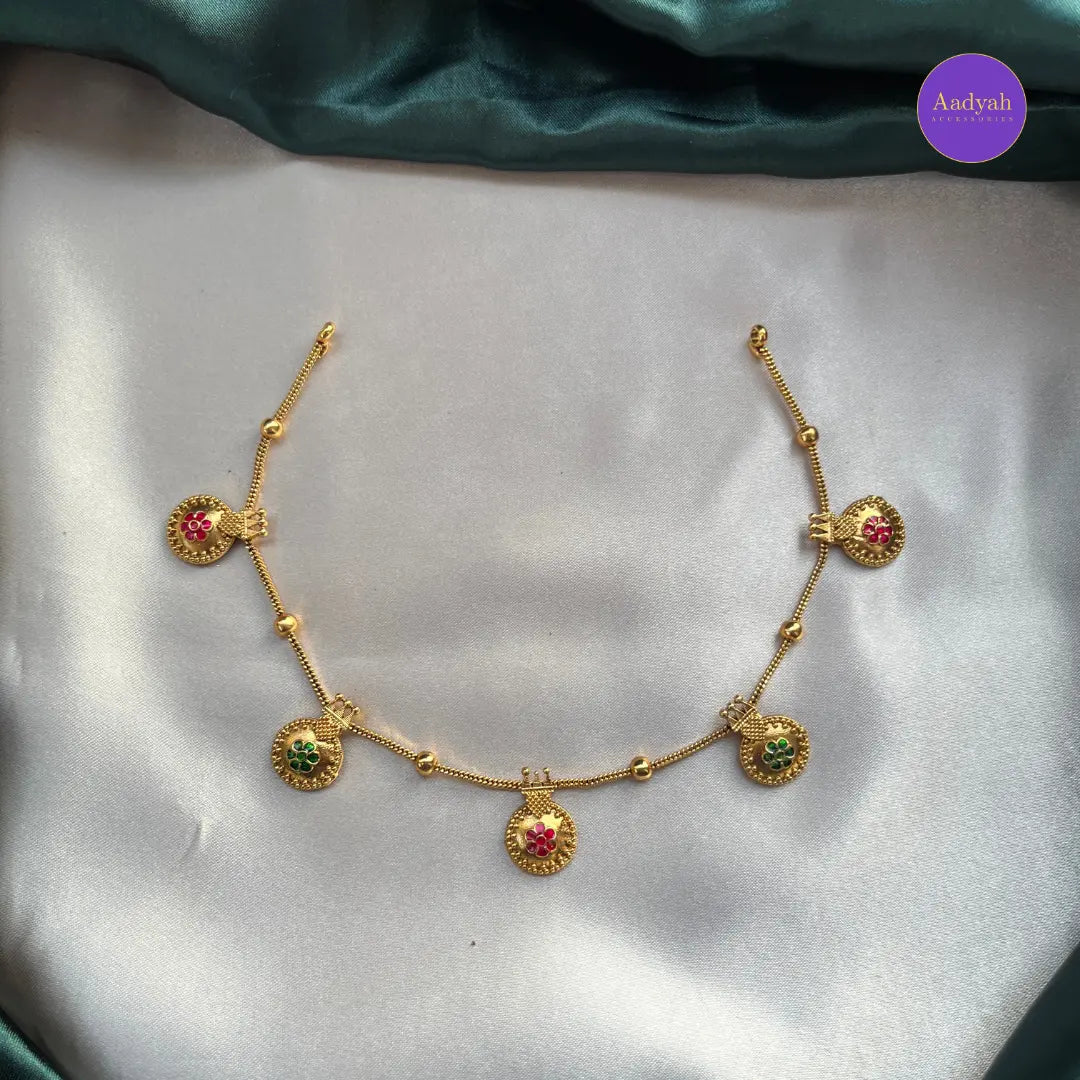 Floral Enamel Necklace Set – Multi Colour