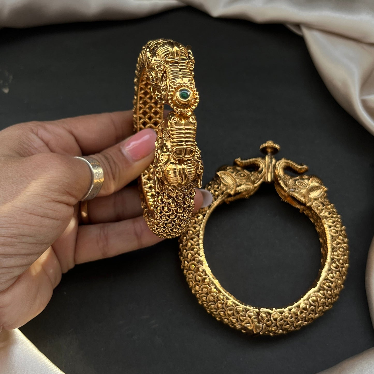 Note -
Colour, shades, texture displayed may slightly vary from the actual product due to photography limitations. We humbly request you to consider these variations. We try our best to deliver the product pictures to 99% similar to the actual product