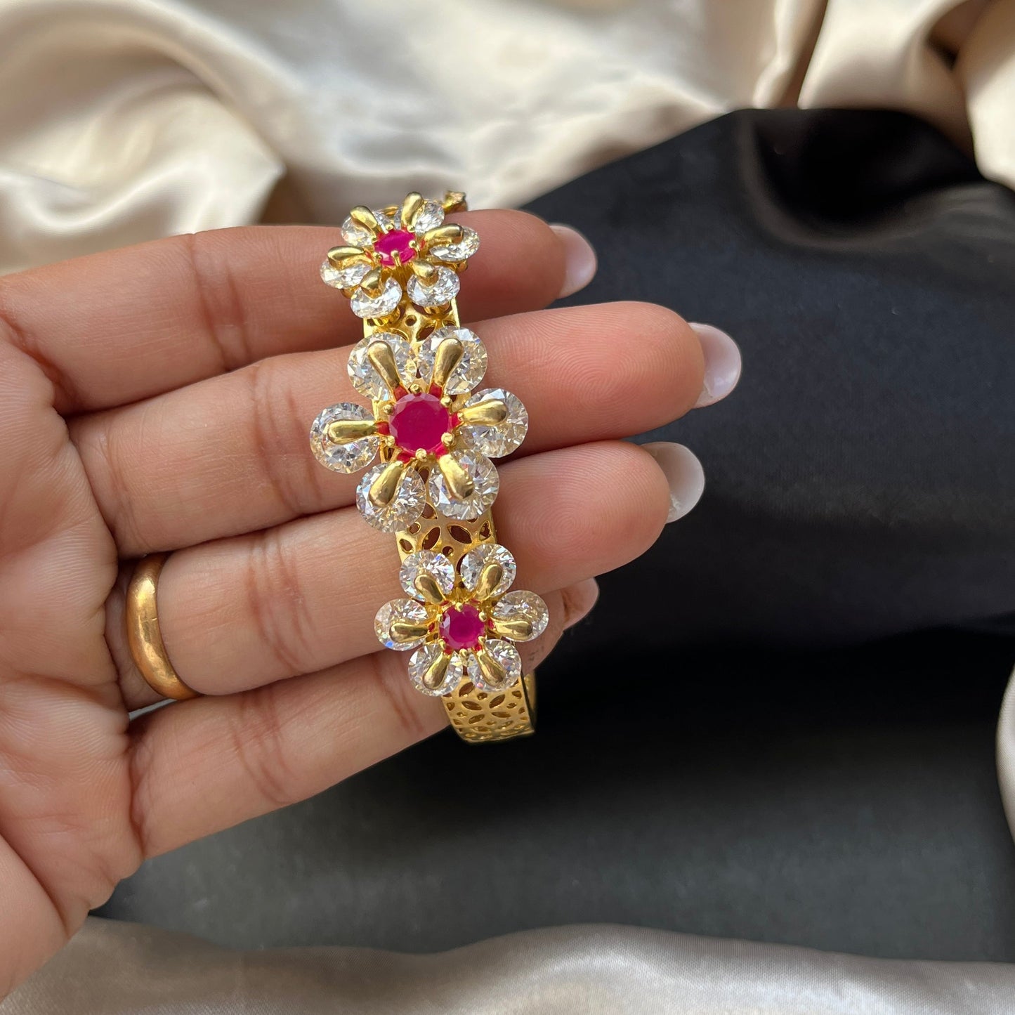 Designer Stone Bangle Cuff