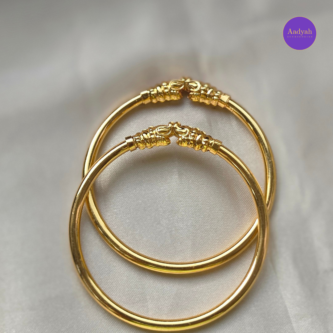 Kankanalu Gold Look Baby Bangles - Set of 2