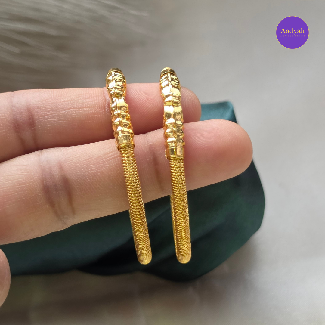 Kankanalu Gold Look Baby Bangles - Set of 2