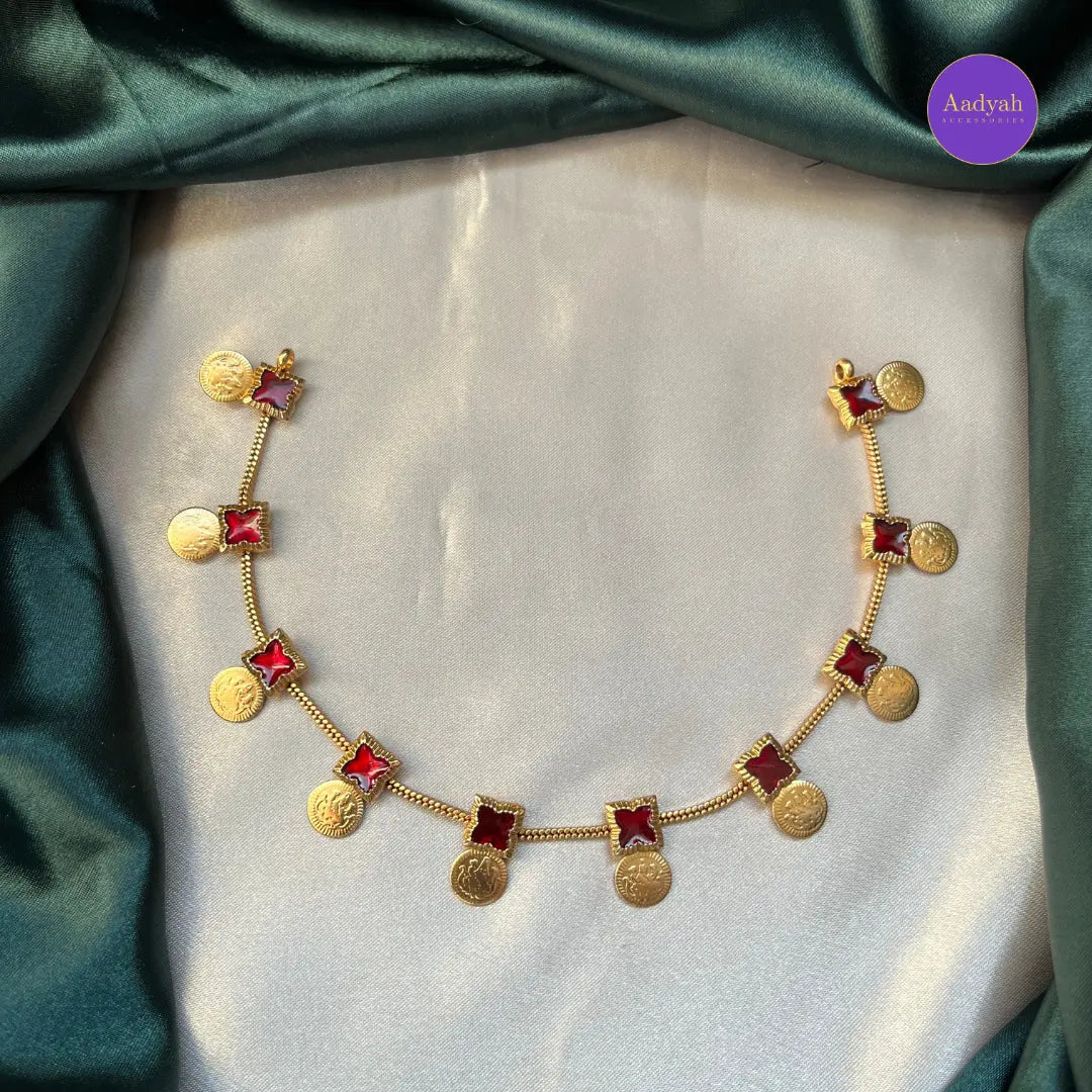 Kasu Enamel Necklace Set