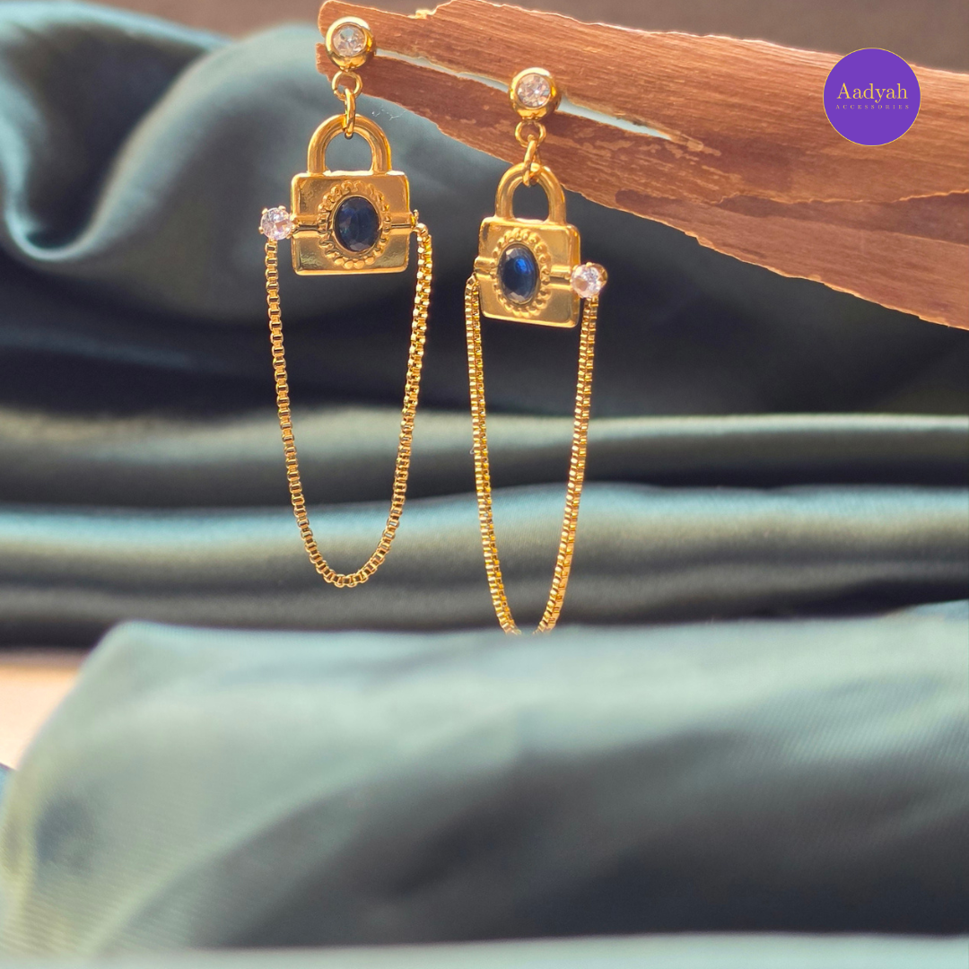Lock Anti-Tarnish Earring - Gold