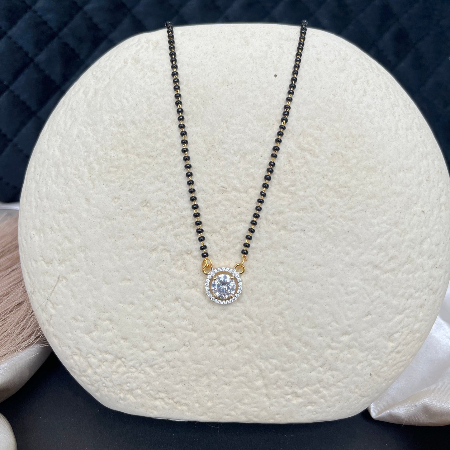#silveralike#BlackBeads#Mangalsutra
