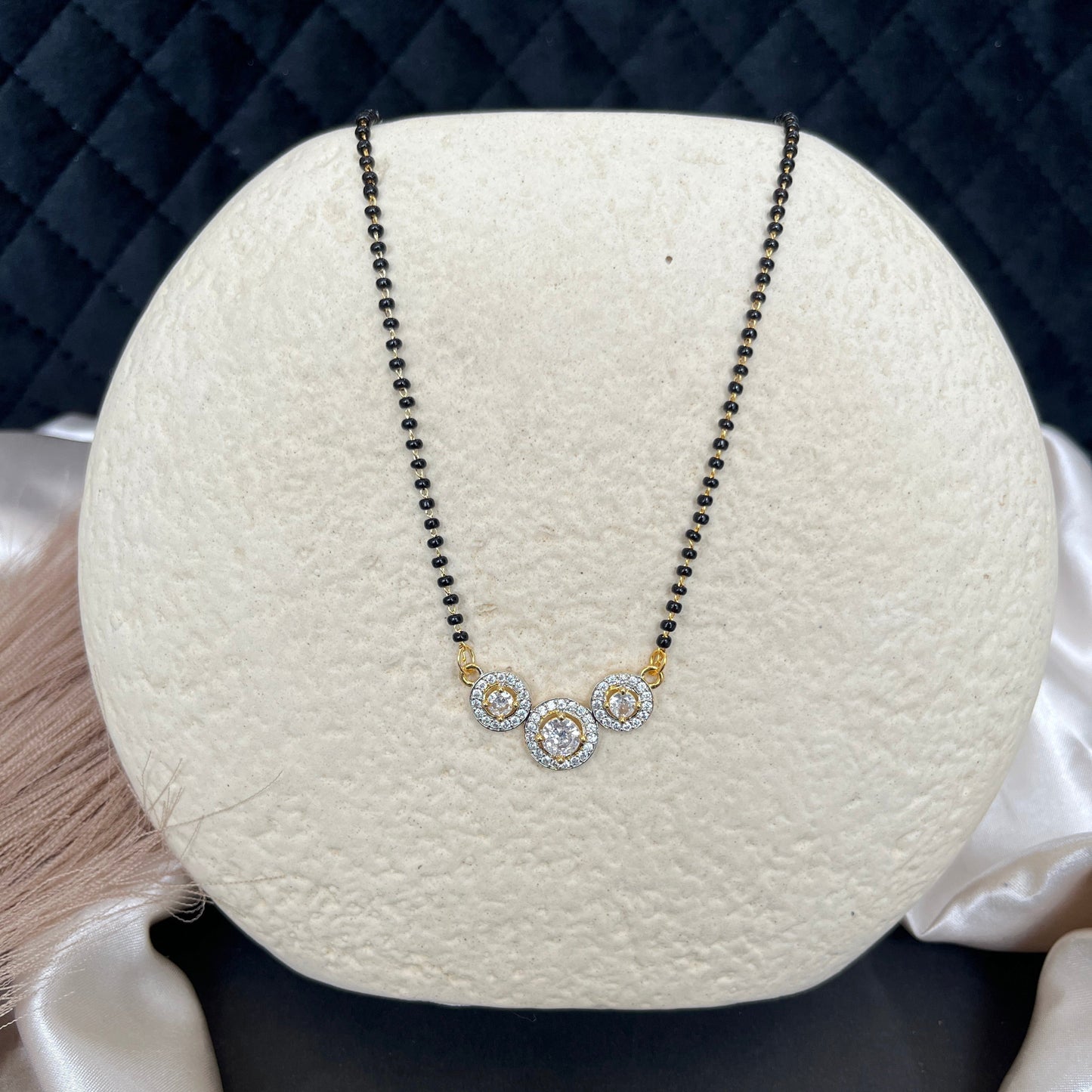 #silveralike#BlackBeads#Mangalsutra