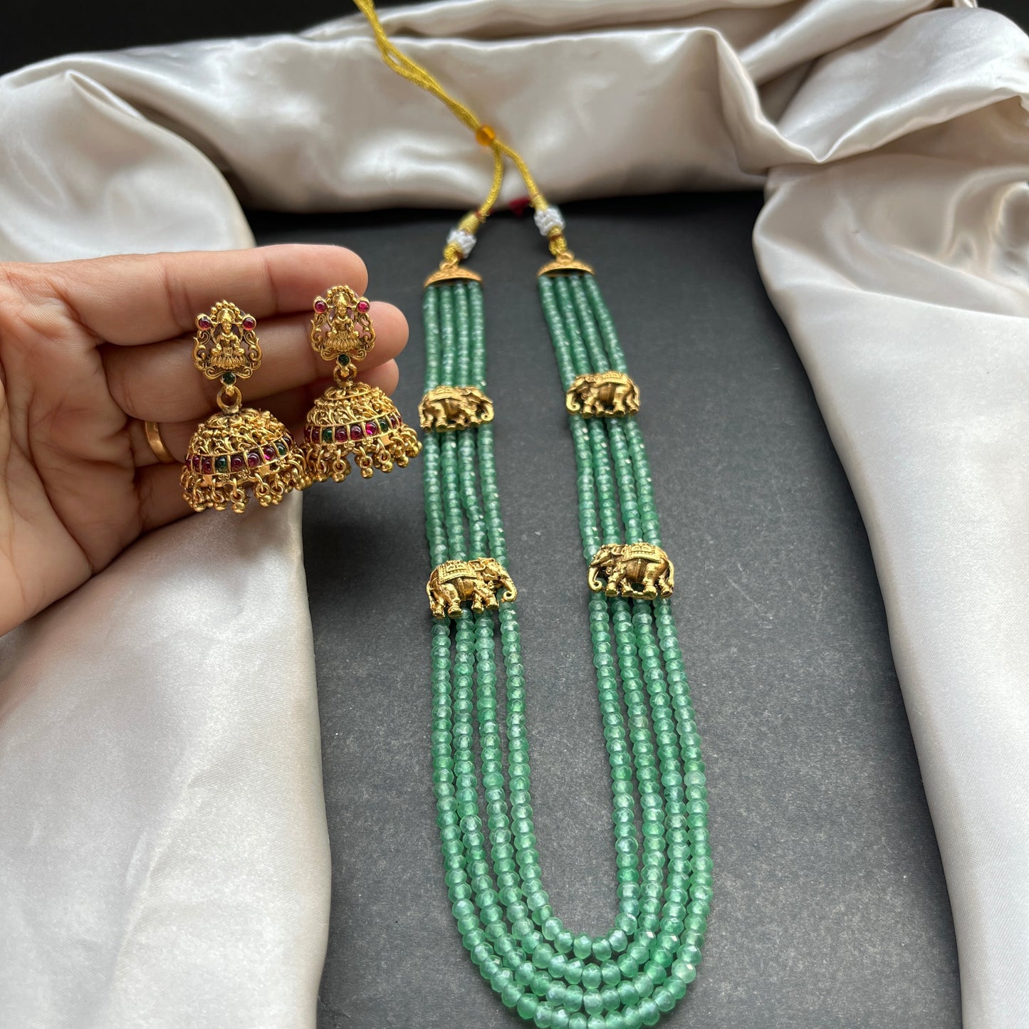 Elephant Green Beaded Haram