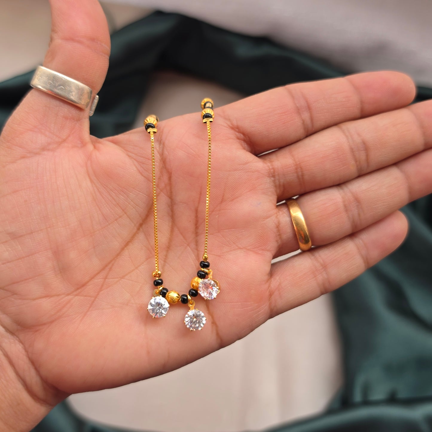 Minimal Black Beads / Mangalsutra - Medium Length