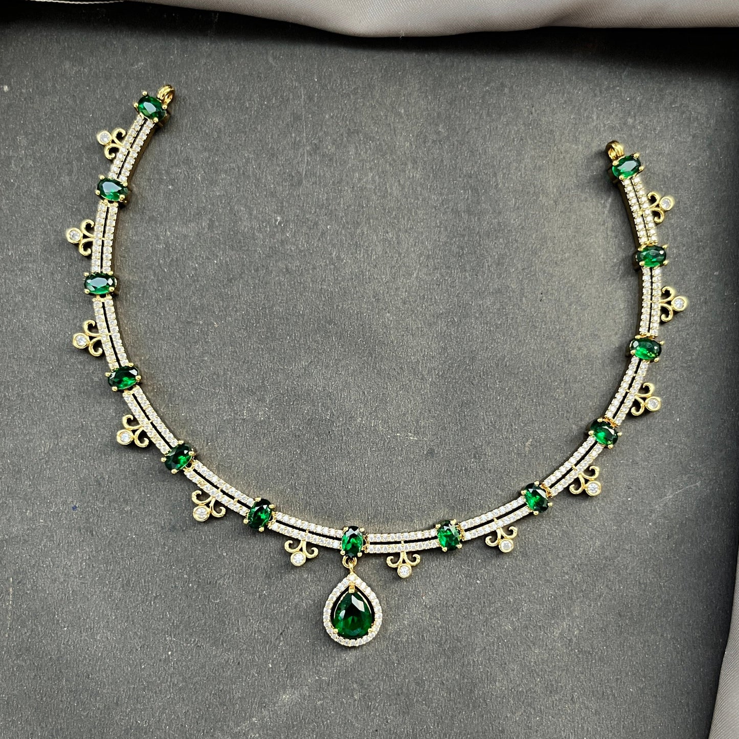 Gold look alike necklace set,Imitation jewelry,Artificial necklace set,Bridal festive wear,Temple design