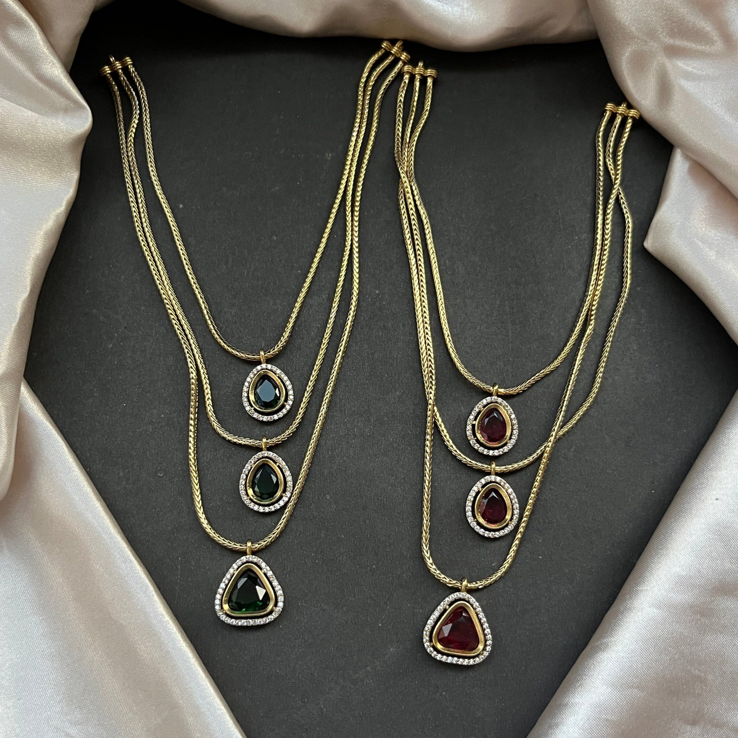 Gold look alike necklace set,Imitation jewelry,Artificial necklace set,Bridal festive wear,Temple design