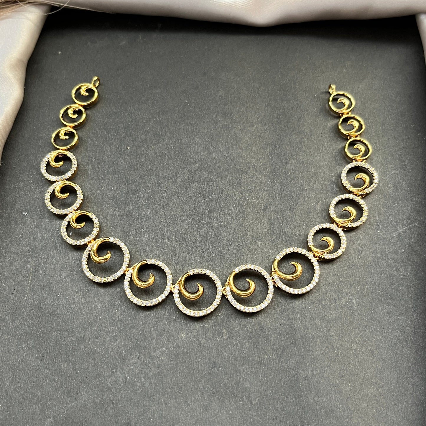 Gold look alike necklace set,Imitation jewelry,Artificial necklace set,Bridal festive wear,Temple design