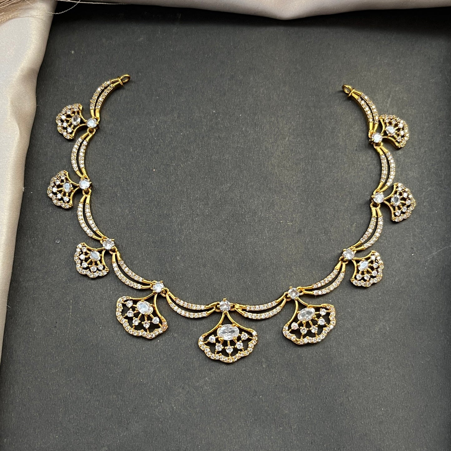 Gold look alike necklace set,Imitation jewelry,Artificial necklace set,Bridal festive wear,Temple design