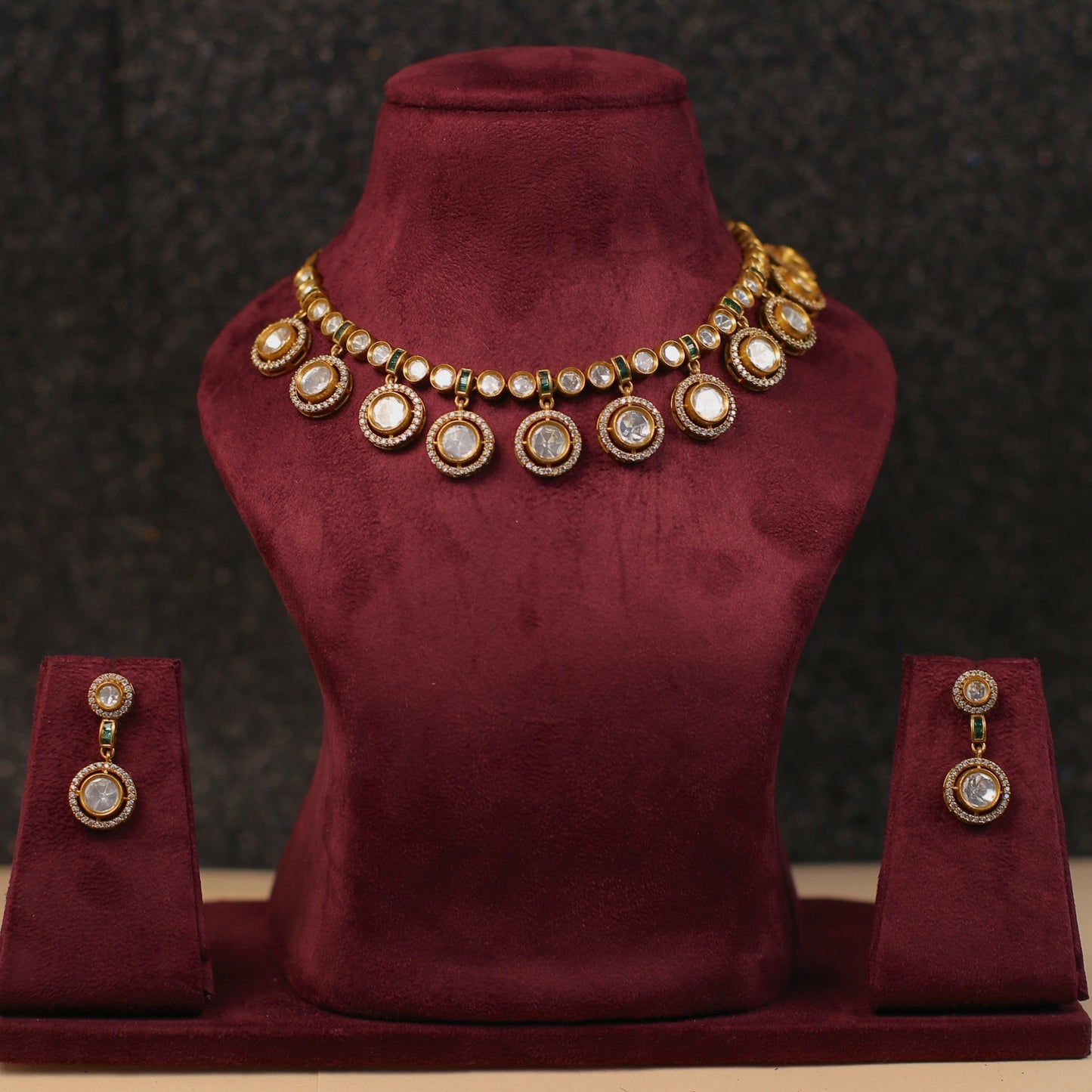 Kundan Set,Polki Set,Mossinate set,Statement Piece, Statement Kundan Set, Polki,Celebrity Style Set