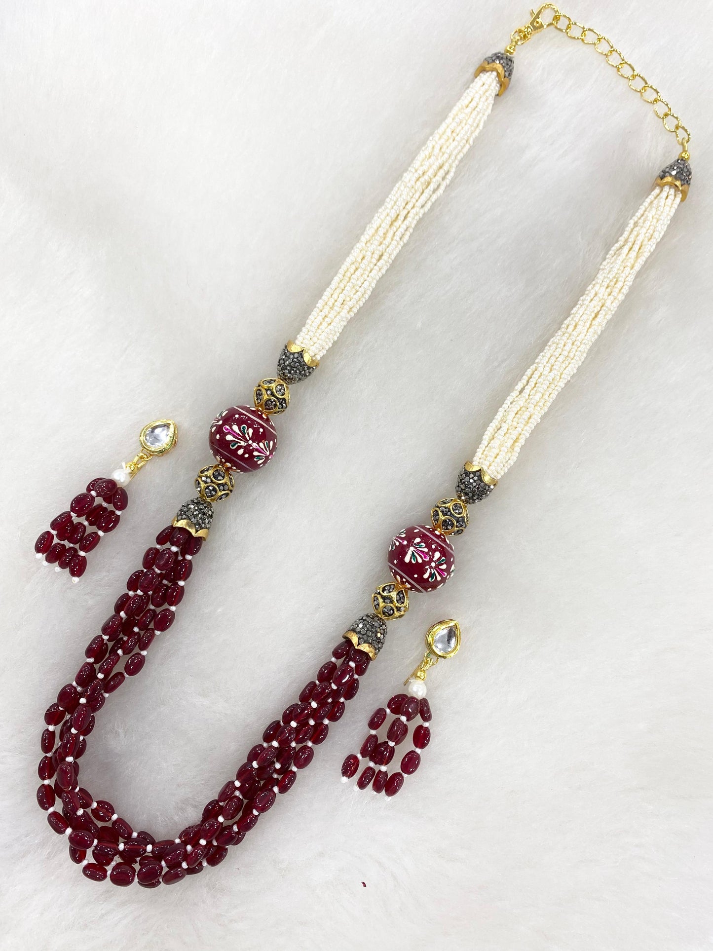 Beaded Necklace,Beads Mala,Mossinate Mala,Designer Mala,Celebrity Mala