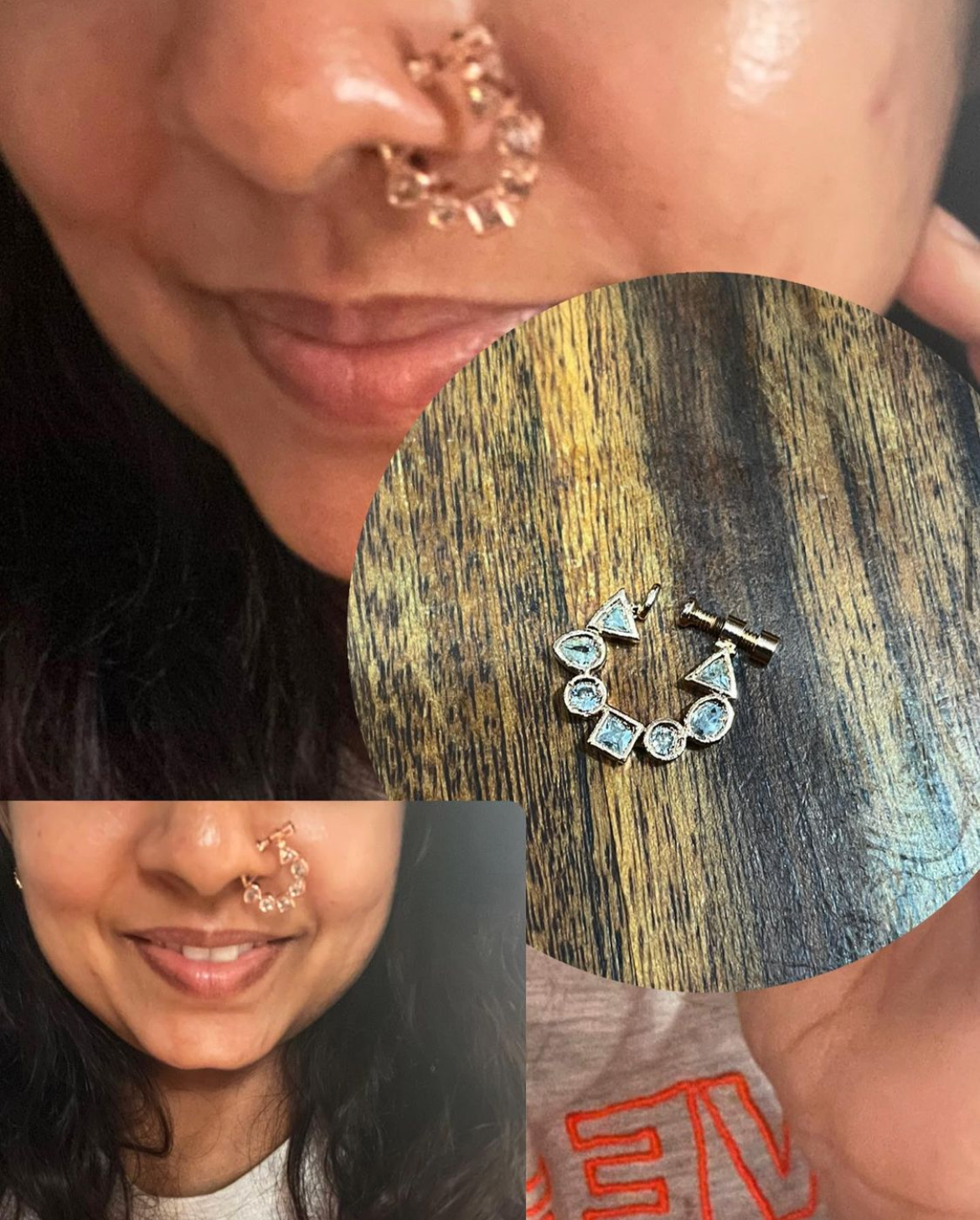 Rose Gold Non piercing Nosepin