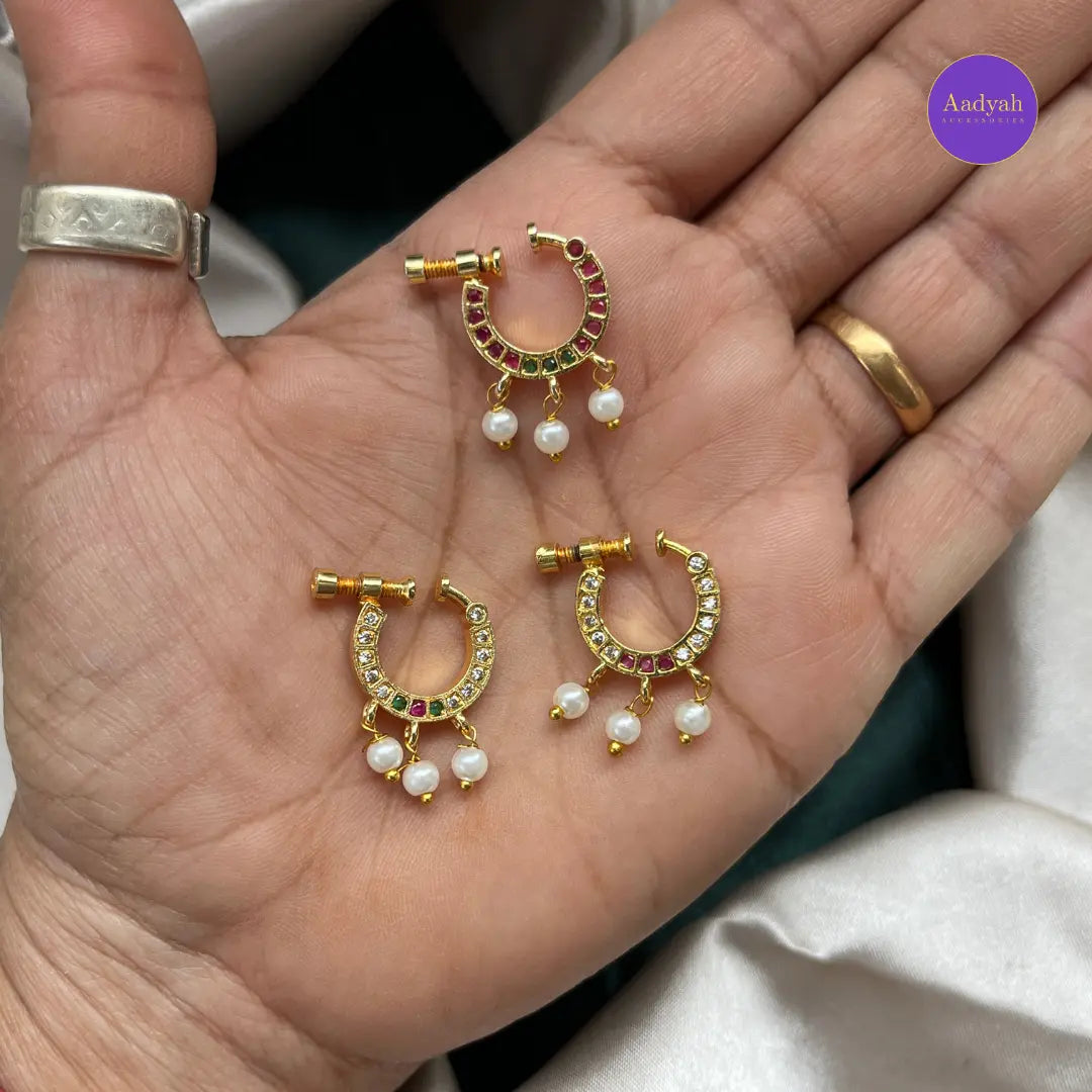 Non Piercing - Nose Pin ( Ring Type)