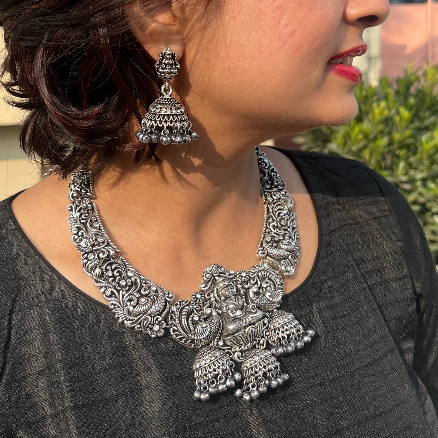 Gayathri Temple Necklace Set