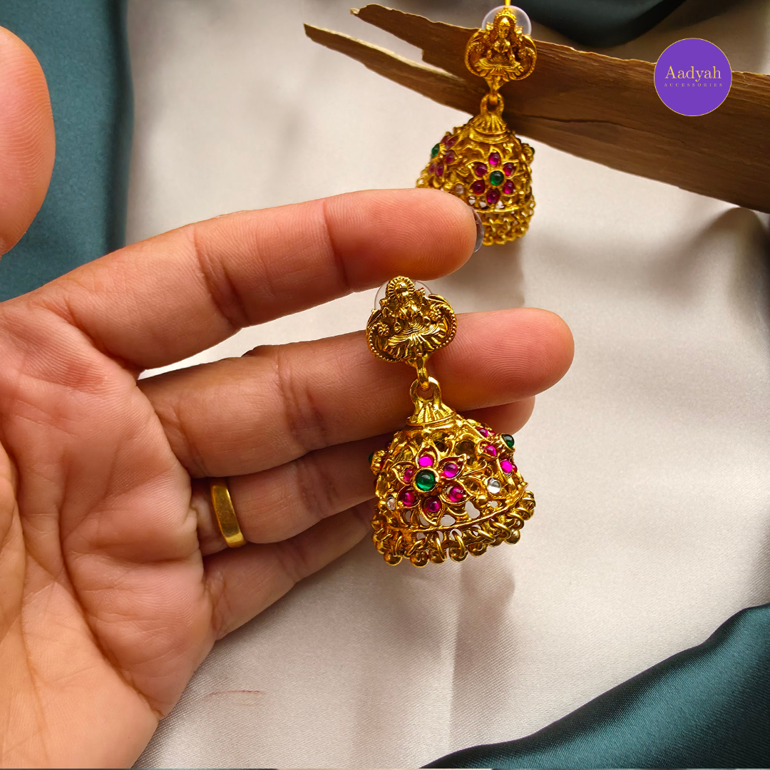 Peacock Kasu Designer Necklace Set - Matt