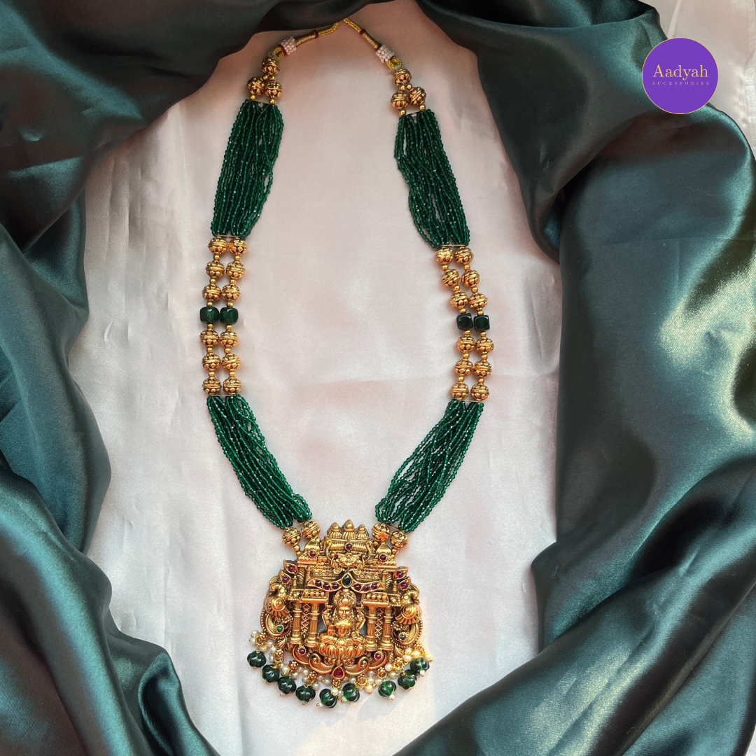 Temple Beaded Haram Set - Green