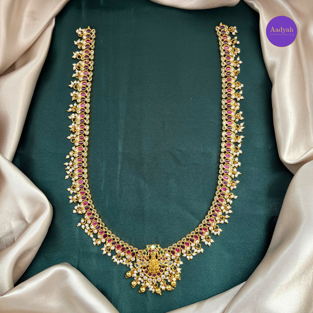 Temple Guttapusulu Necklace Set - Long