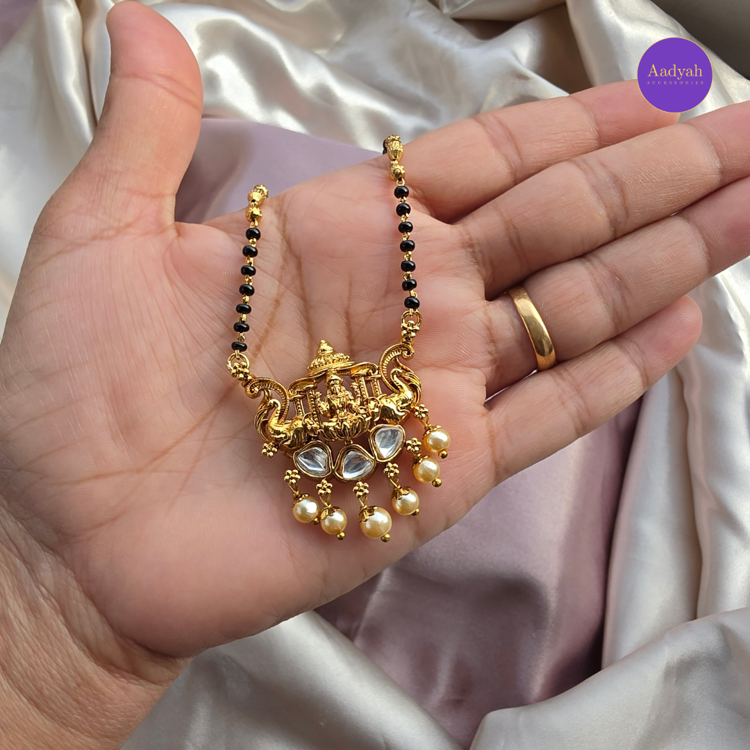 Temple Mangalsutra - White