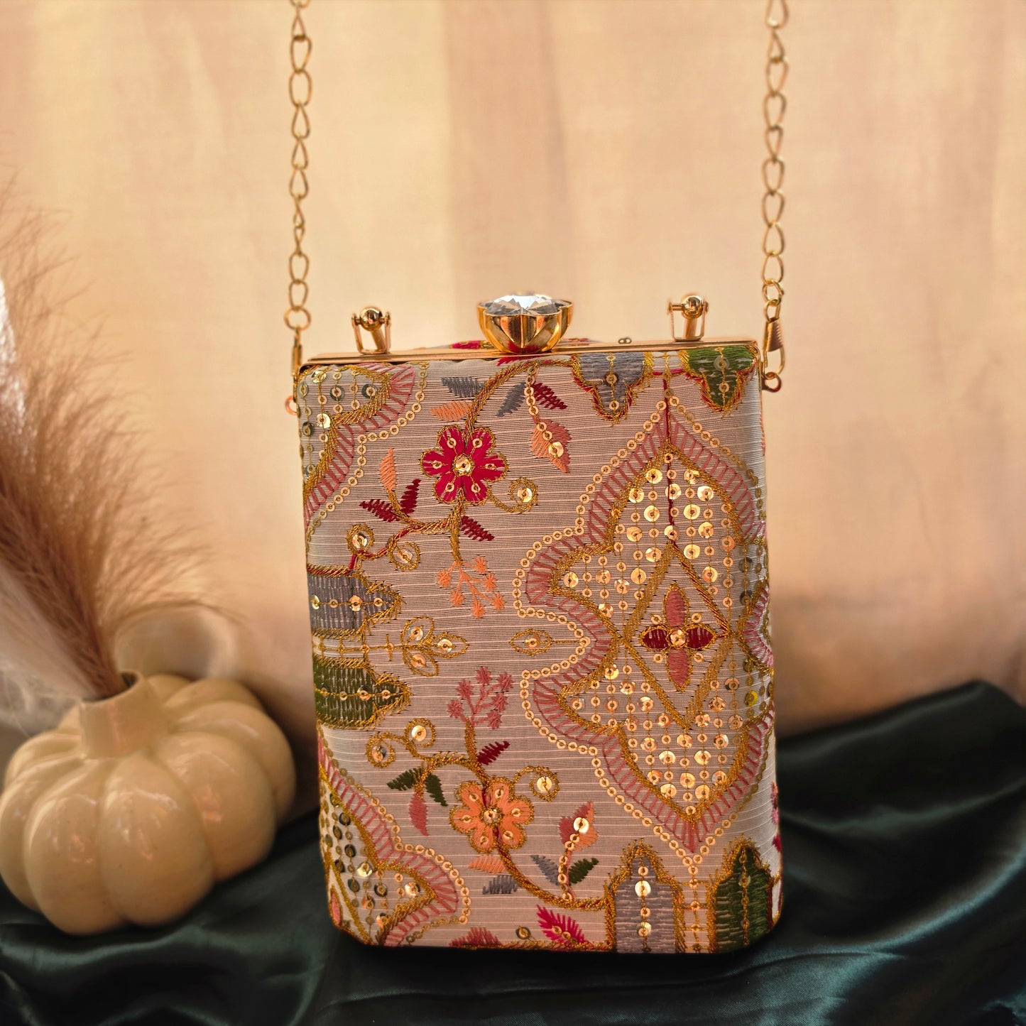 Designer Rectangle Box Clutch