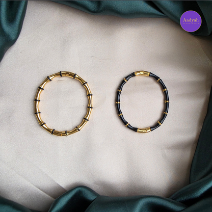 Black Bamboo Anti Tarnish Bangle - Small Size