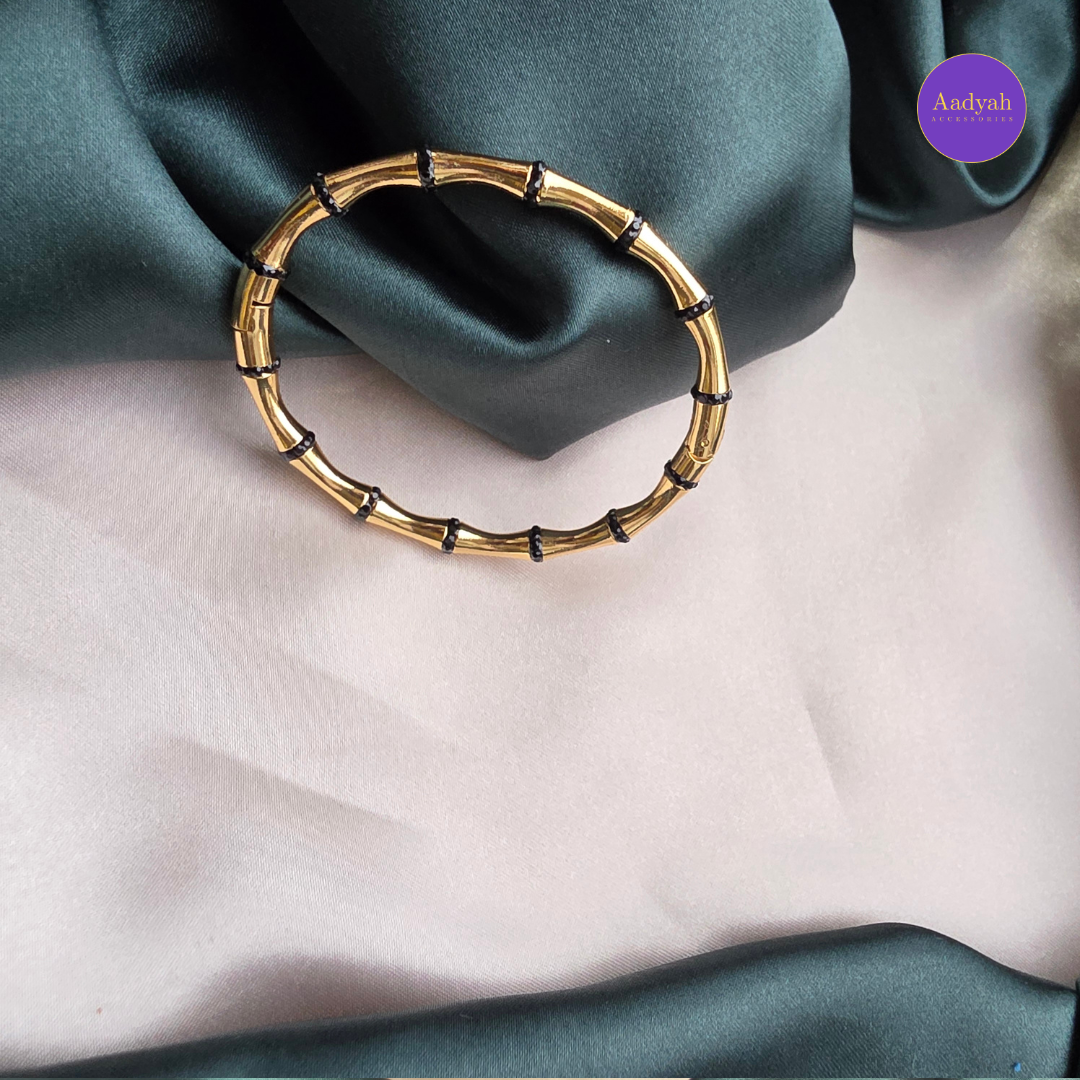 Black Bamboo Anti Tarnish Bangle - Small Size