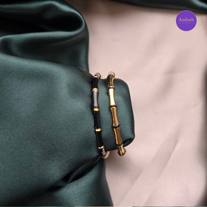 Black Bamboo Anti Tarnish Bangle - Small Size