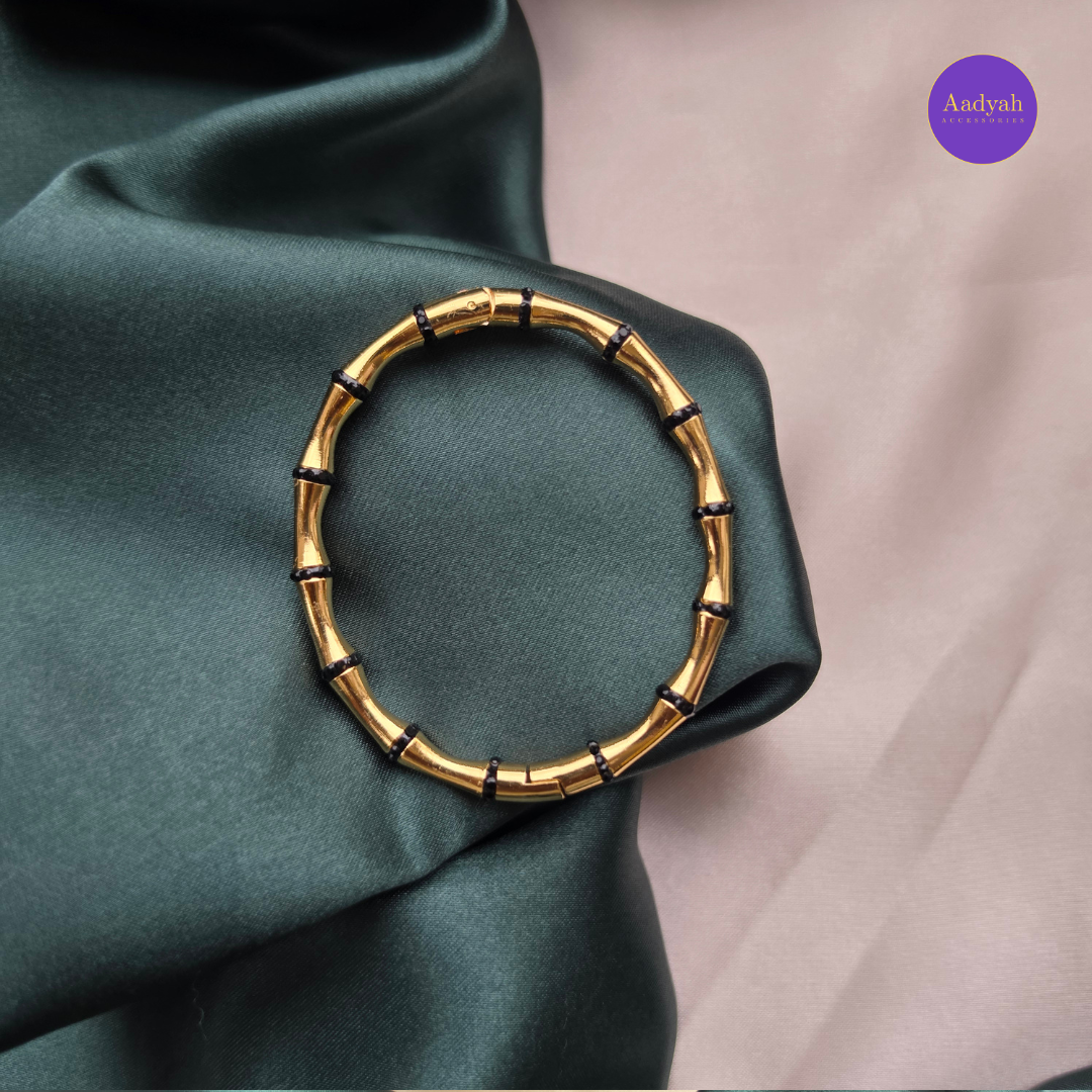 Black Bamboo Anti Tarnish Bangle - Small Size