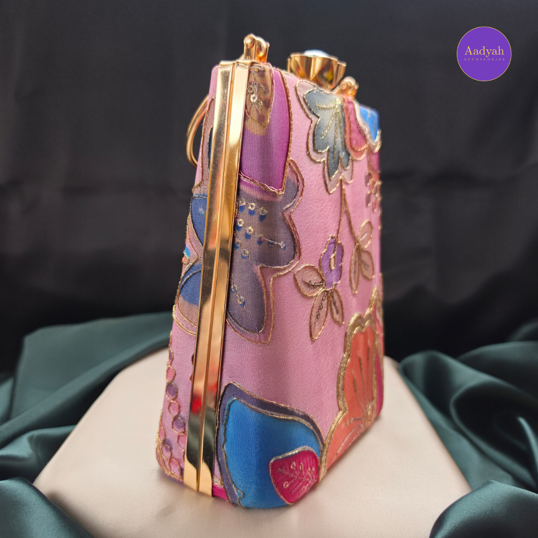 Party Wear Bucket Bag - Floral Digital