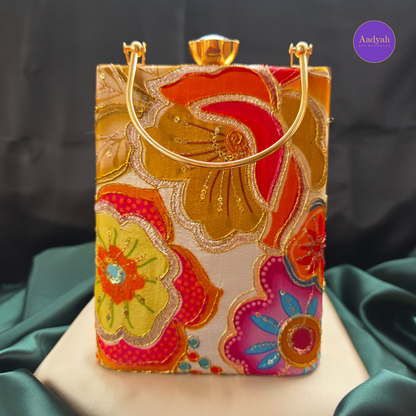 Party Wear Bucket Bag - Floral Digital