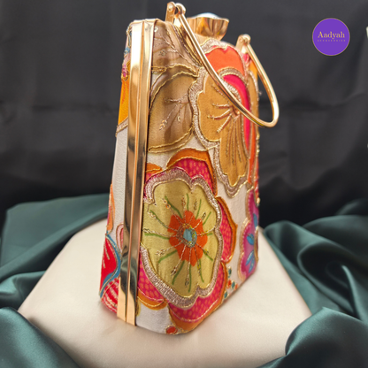 Party Wear Bucket Bag - Floral Digital