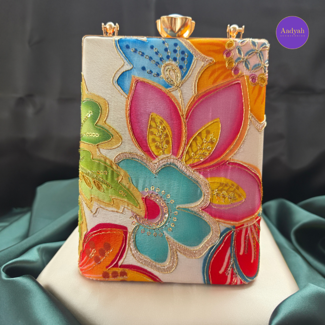 Party Wear Bucket Bag - Floral Digital