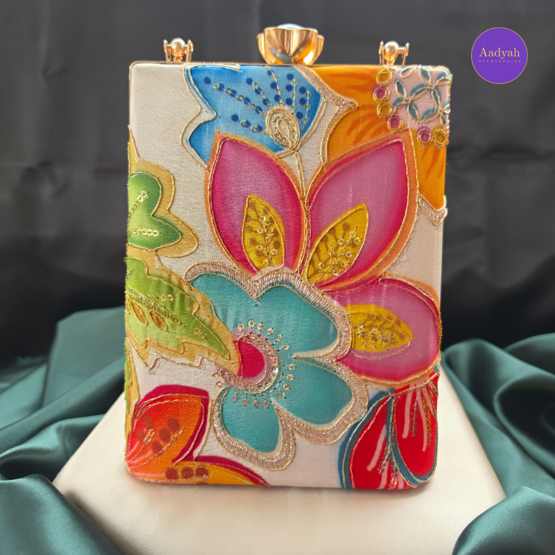 Party Wear Bucket Bag - Floral Digital