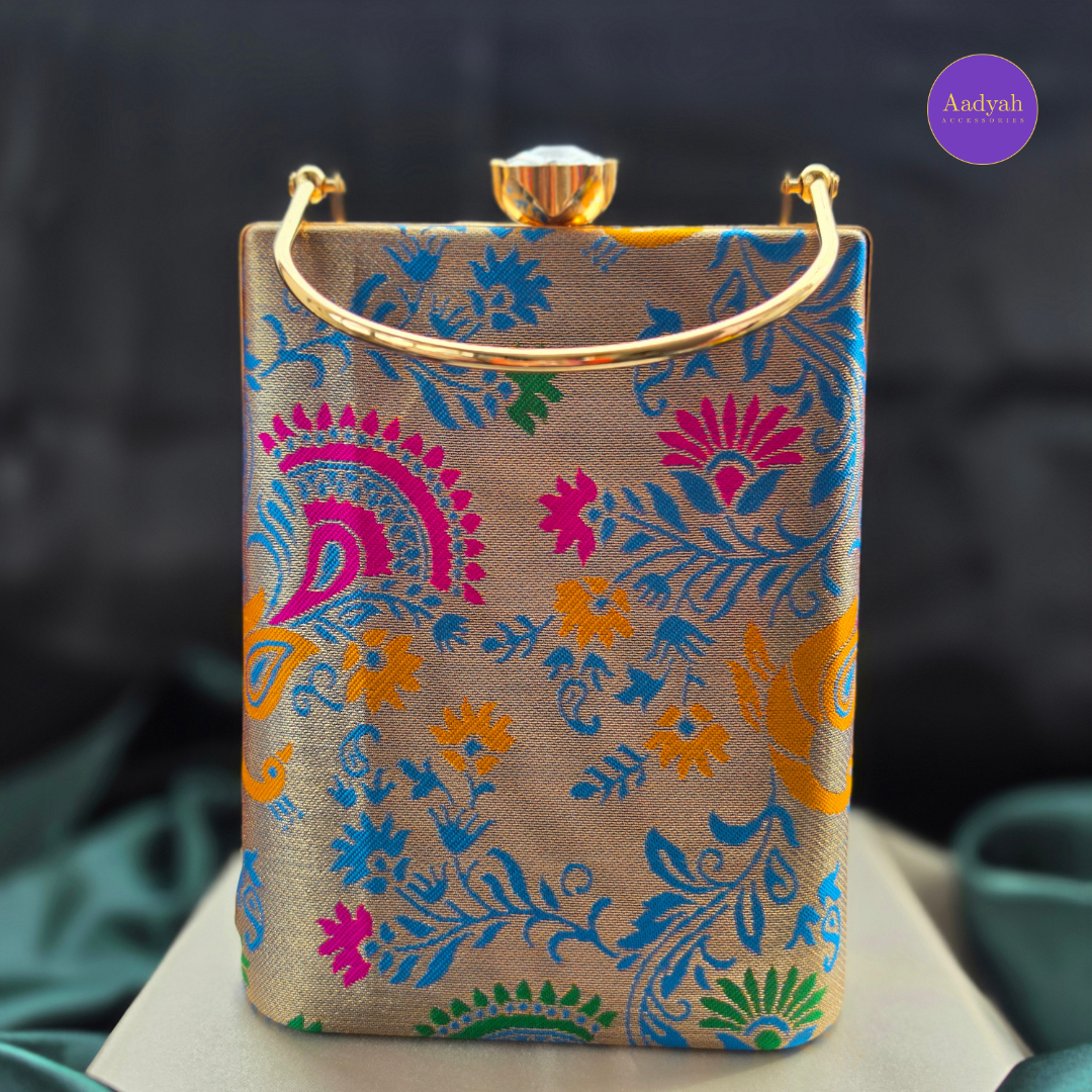Party Wear Bucket Bag - Brocade