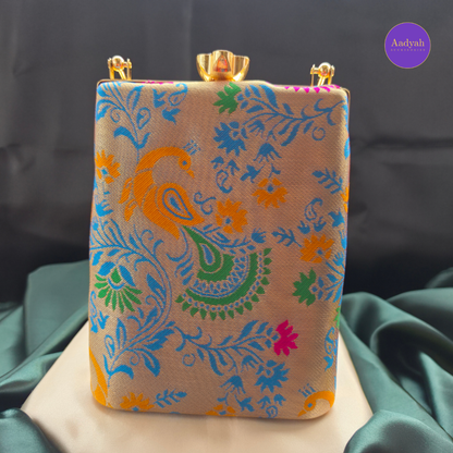 Party Wear Bucket Bag - Brocade