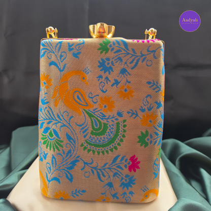 Party Wear Bucket Bag - Brocade