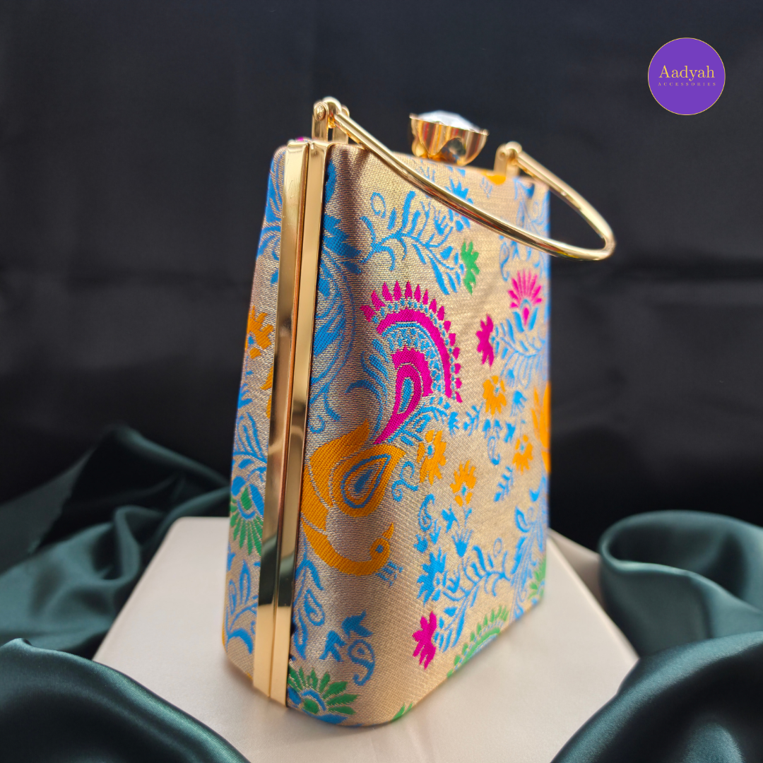 Party Wear Bucket Bag - Brocade