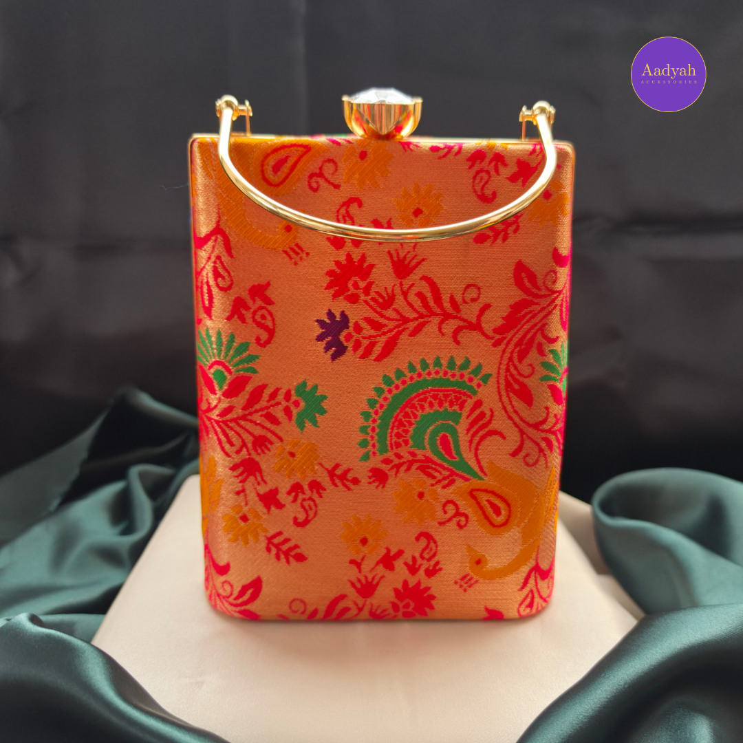 Party Wear Bucket Bag - Brocade