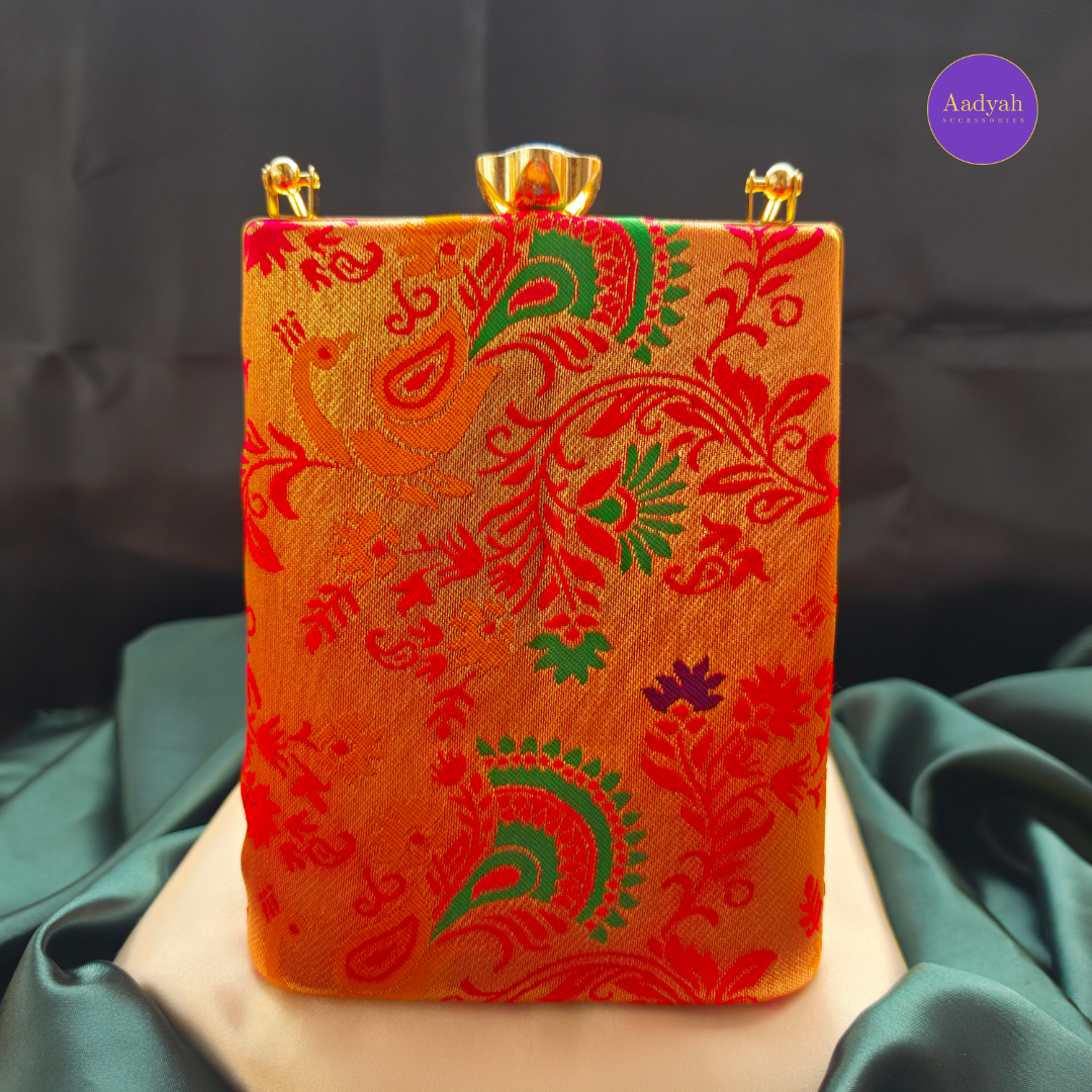 Party Wear Bucket Bag - Brocade