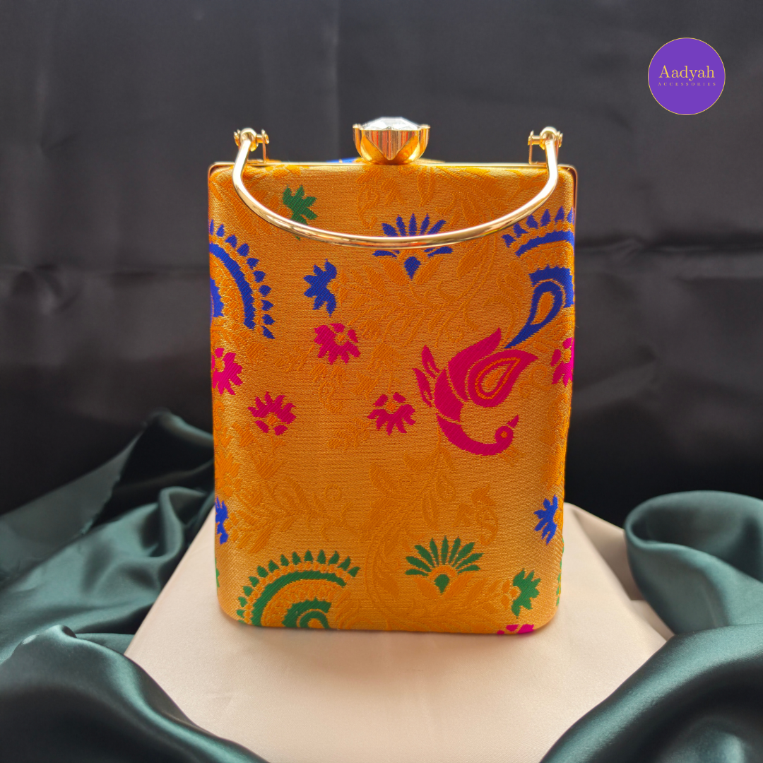 Party Wear Bucket Bag - Brocade
