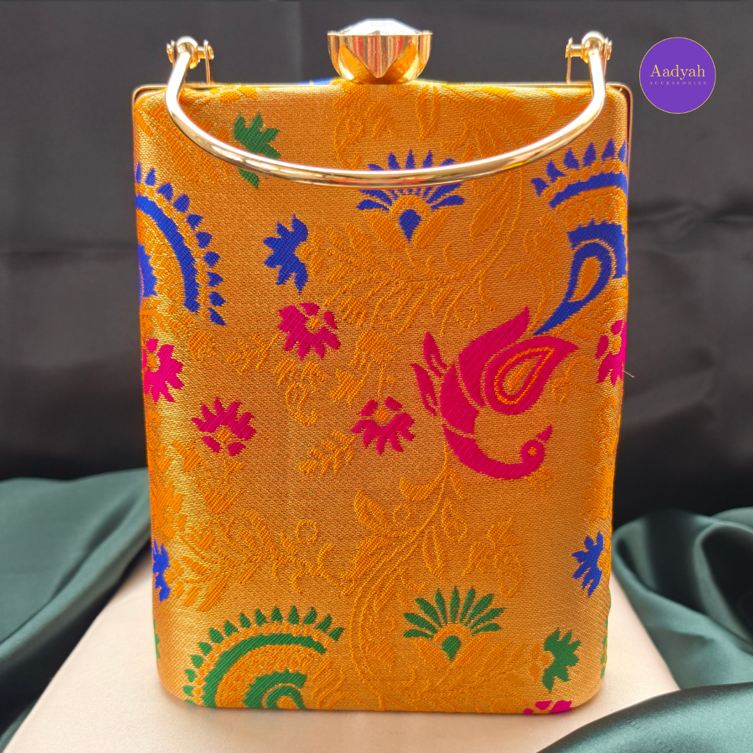 Party Wear Bucket Bag - Brocade