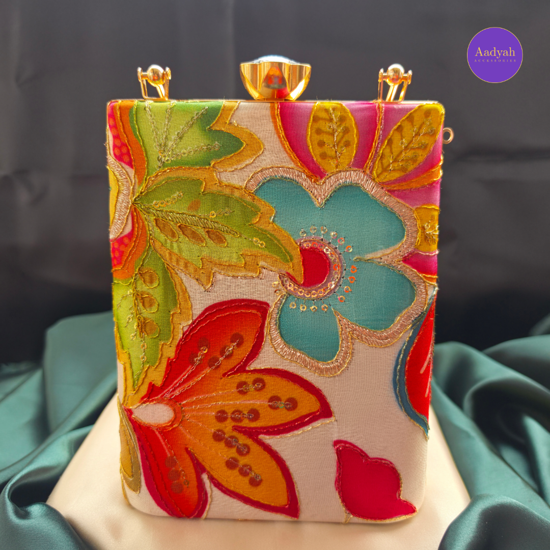 Party Wear Bucket Bag - Floral Digital