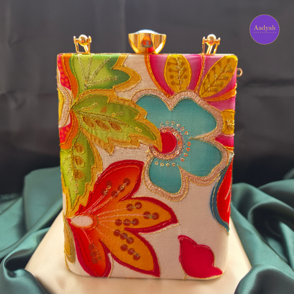 Party Wear Bucket Bag - Floral Digital